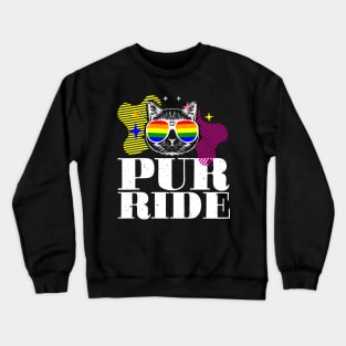 PURRIDE I Cat LGBT Pride Awareness Crewneck Sweatshirt